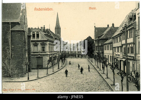 06639-Aschersleben-1905-Markt-Brück & Sohn Kunstverlag Foto Stock