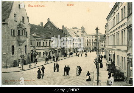 06641-Aschersleben-1905-Markt-Brück & Sohn Kunstverlag Foto Stock