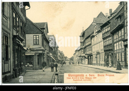 07556-Wernigerode-1906-Breite Straße-Brück & Sohn Kunstverlag Foto Stock