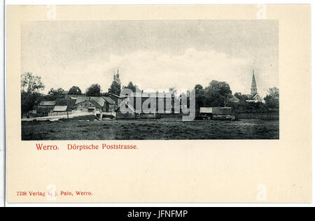 07738-Werro-1906-Dörptsche Poststraße-Brück & Sohn Kunstverlag Foto Stock
