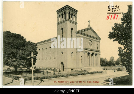 08181-San Mateo-1906-SAN Matthews Church-Brück & Sohn Kunstverlag Foto Stock