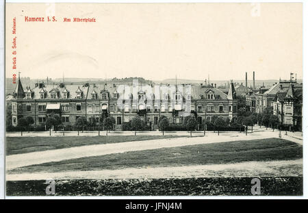 08960-Kamenz-1907-Am Albertplatz-Brück & Sohn Kunstverlag Foto Stock