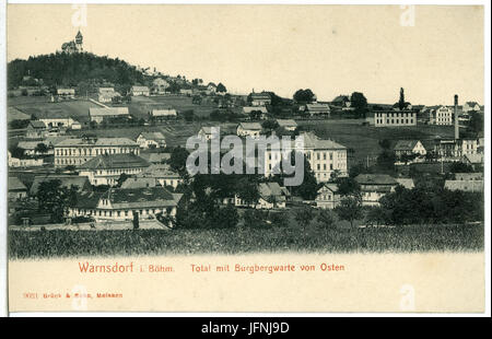 09031-Warnsdorf-1907-Blick auf Warnsdorf mit Burgbergwarte-Brück & Sohn Kunstverlag Foto Stock