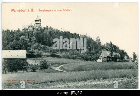 09034-Warnsdorf-1907-Burgbergwarte von Süden-Brück & Sohn Kunstverlag Foto Stock