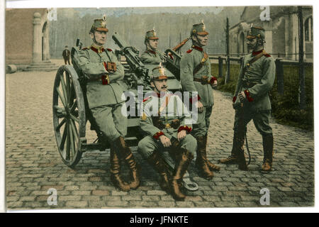 09621--1908-1. Königlich Sächsische Maschinengewehr-Abteilung Nr. 12-Brück & Sohn Kunstverlag Foto Stock