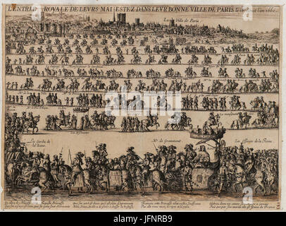 1660 Entrata di Maria Teresa d'Austria (nuova moglie di Luigi XIV di Francia) in Parigi Foto Stock