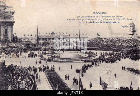 1830 1905, 75º aniversário da independência belga, 2, Arquivo de Villa Maria, Angra do Heroísmo, Açores. Foto Stock