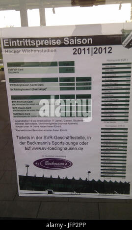 2011-10- Rödinghausen. Häcker Wiehenstadion (23) Foto Stock
