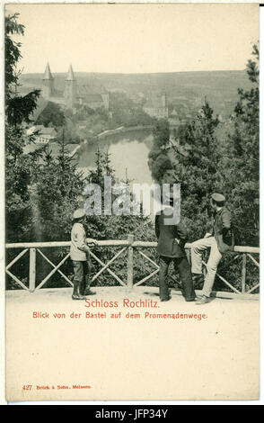 004 -Rochlitz-1898-Schloß Rochlitz, Blick von der Bastei auf die Promenadenweg-Brück & Sohn Kunstverlag Foto Stock