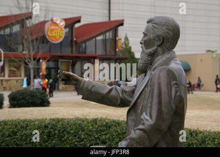 2013.01.26.104125 Pemberton statua Café Atlanta in Georgia Foto Stock
