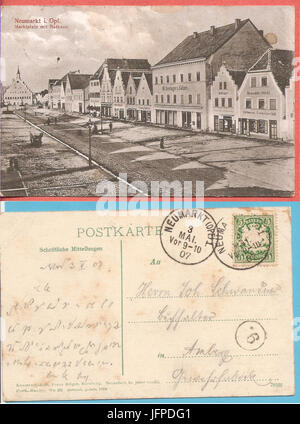 AK Neumarkt - Oberer Markt von Süden um 1907 Foto Stock