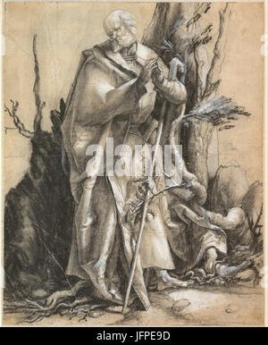 Albrecht Dürer - santo barbuto in una foresta, c. 1516 - Google Art Project Foto Stock