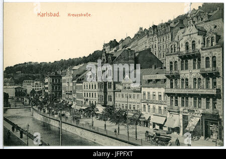 117 -Karlsbad-1910-Kreuzstraße-Brück & Sohn Kunstverlag Foto Stock