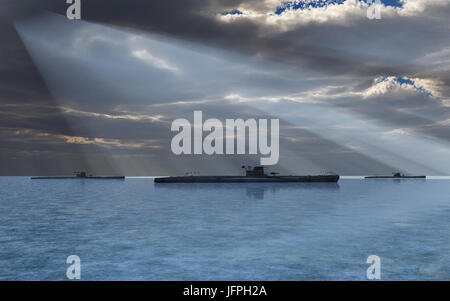 Germania nazista U-Boat. Foto Stock