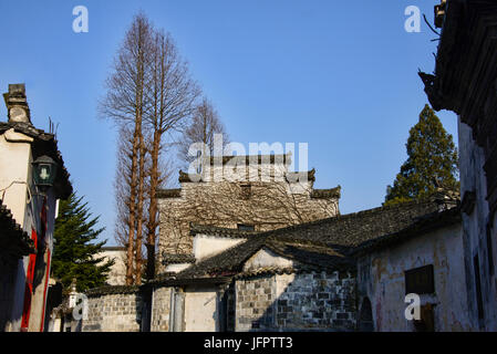 Il Patrimonio mondiale UNESCO antico villaggio di Xidi, Anhui, Cina Foto Stock