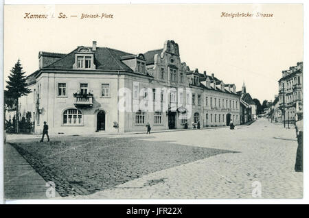 12545-Kamenz-1911-Böhmisch-Platz - Königsbrücker Strasse-Brück & Sohn Kunstverlag Foto Stock