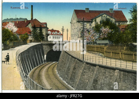 12645-Kamenz-1911-Bahntunnel-Brück & Sohn Kunstverlag Foto Stock