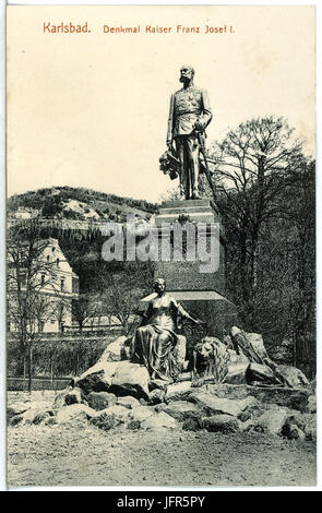 14911-Karlsbad-1912-Denkmal Kaiser Franz Josef I.-Brück & Sohn Kunstverlag Foto Stock