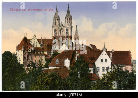15743-Meißen-1913-Albrechtsburg und Dom-Brück & Sohn Kunstverlag Foto Stock