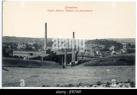 16342-Lunzenau-1913-Vogels Mechanische Weberei und Papierfabrik-Brück & Sohn Kunstverlag Foto Stock