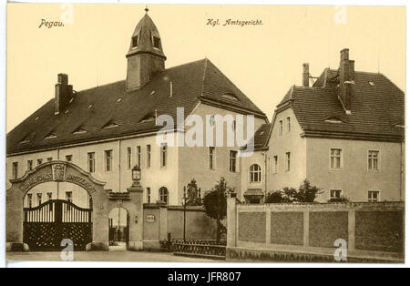 16406-Pegau-1913-Königliches Amtsgericht-Brück & Sohn Kunstverlag Foto Stock