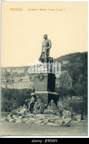 17655-Karlsbad-1914-Denkmal Kaiser Franz Josef I.-Brück & Sohn Kunstverlag Foto Stock