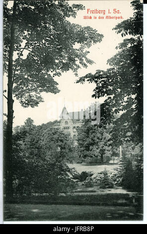 10435-Freiberg-1908-Blick in den Albertpark-Brück & Sohn Kunstverlag Foto Stock