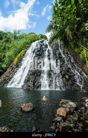 Kepirohi cascata, Pohnpei, Micronesia, Pacifico centrale, signor Foto Stock