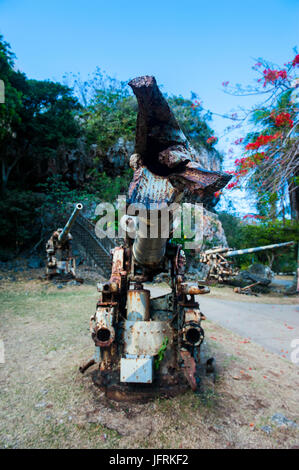 Ultimo comando giapponese Post da WW II, Saipan, Marianne settentrionali, Pacifico centrale Foto Stock