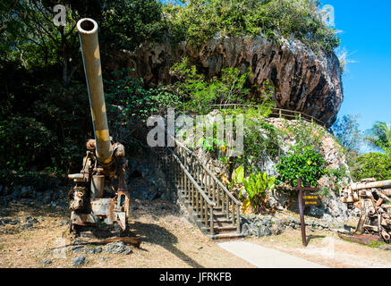 Ultimo comando giapponese Post da WW II, Saipan, Marianne settentrionali, Pacifico centrale Foto Stock