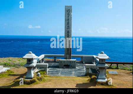 Worldwar II memorial presso il Banzai scogliere in Saipan, Marianne settentrionali, Pacifico centrale Foto Stock