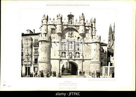 066 Burgos - Die Bögen der S. Maria Foto Stock