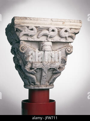 Anonyme toulousain - sollievo , Le Jugement dernier , La Résurection des morts - Le Triomphe de la Croix, signe du fils de l'homme - Le Cristo en majesté - Musée des Augustins - ME 119 (3) Foto Stock