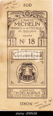 Carte Michelin n° 18 Nantes 1913-1 Foto Stock