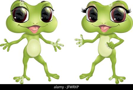 Bella rana umanoide Illustrazione Vettoriale