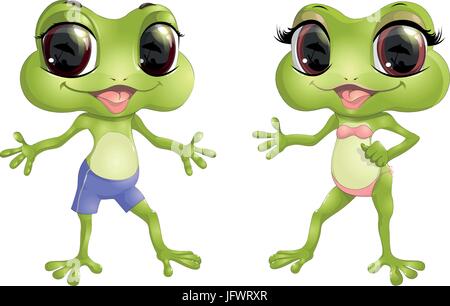 Bella rana umanoide Illustrazione Vettoriale