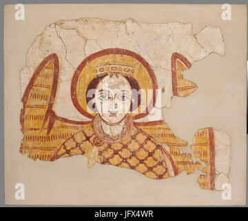 Autor nieznany, Archanioł Michał (frammento postaci). Malowidło ścienne 01 Foto Stock