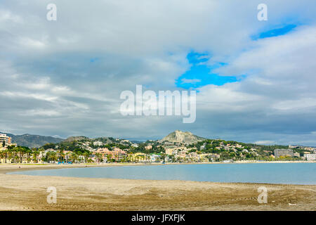 Spiaggia malagueta in Andalusia Malaga Spagna Foto Stock