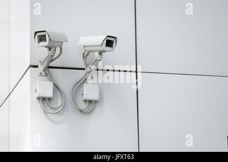 Tvcc telecamere per esterno su una parete Foto Stock