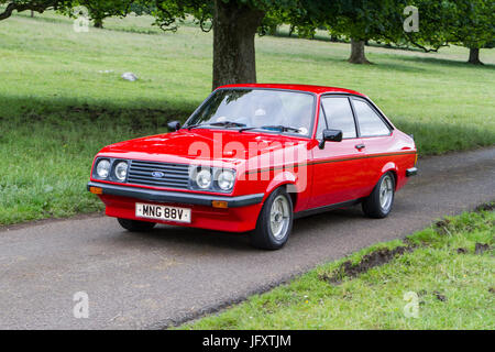 MNG88V 1980 rosso Ford Escort RS Custom a Mark Woodward Classic Events, auto classiche, auto classiche, amati, veterano, vecchio timer, veicoli d'epoca. Foto Stock