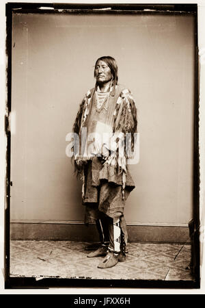 Ritratto di un Crow Indian Chief circa 1855 - 1865 Foto Stock