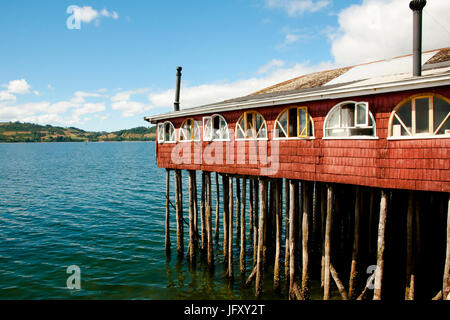 Stilt House - Castro - Cile Foto Stock