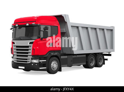 Ribaltabile Autocarro con pianale di scarico isolato Foto Stock