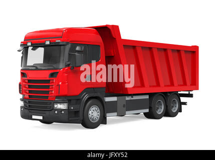 Ribaltabile Autocarro con pianale di scarico isolato Foto Stock