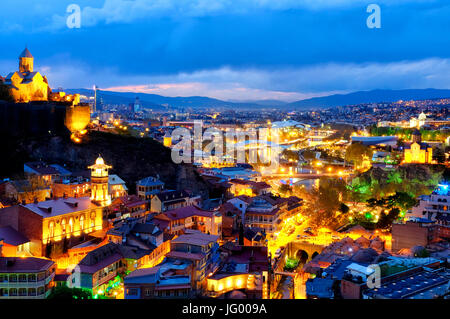Vista di Tbilisi, Georgia Foto Stock