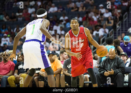 Charlotte,Stati Uniti d'America. 2 luglio,2017. Settimana 2 big3 torneo di basket vetrine charlotte,nc spectrum center. Foto Stock