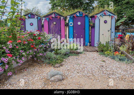 Londra, Regno Unito. 3 Luglio, 2017. Divertimento in giardino a mare per Southend consiglio - L'Hampton Court Flower Show organizzato dalla Royal Horticultural Society (RHS). Nel parco del Palazzo di Hampton Court, Londra. Credito: Guy Bell/Alamy Live News Foto Stock