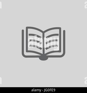 Icona a forma di libro vettore solido, illustrazione, pittogramma simbolo segno Illustrazione Vettoriale