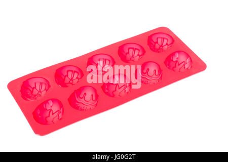 Red stampo in silicone per il ghiaccio. Foto Studio Foto Stock