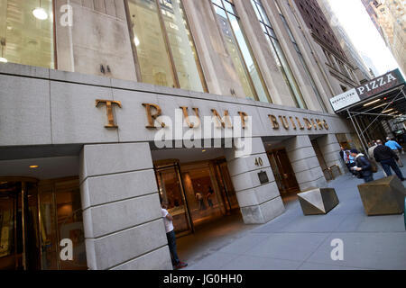 40 Wall street trump Building di New York City STATI UNITI D'AMERICA Foto Stock